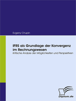 cover image of IFRS als Grundlage der Konvergenz im Rechnungswesen
